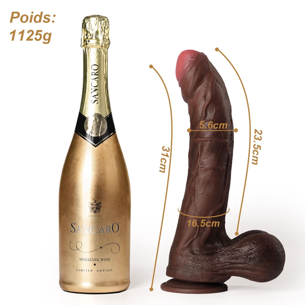 atlas huge dildo noir boutaille