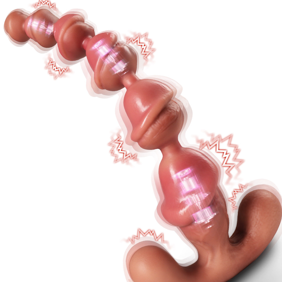 Gode anal avec 3 moteurs
